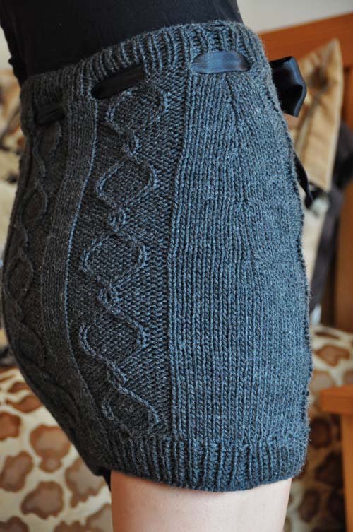 “Cables and Curves” Cable Knit Skirt