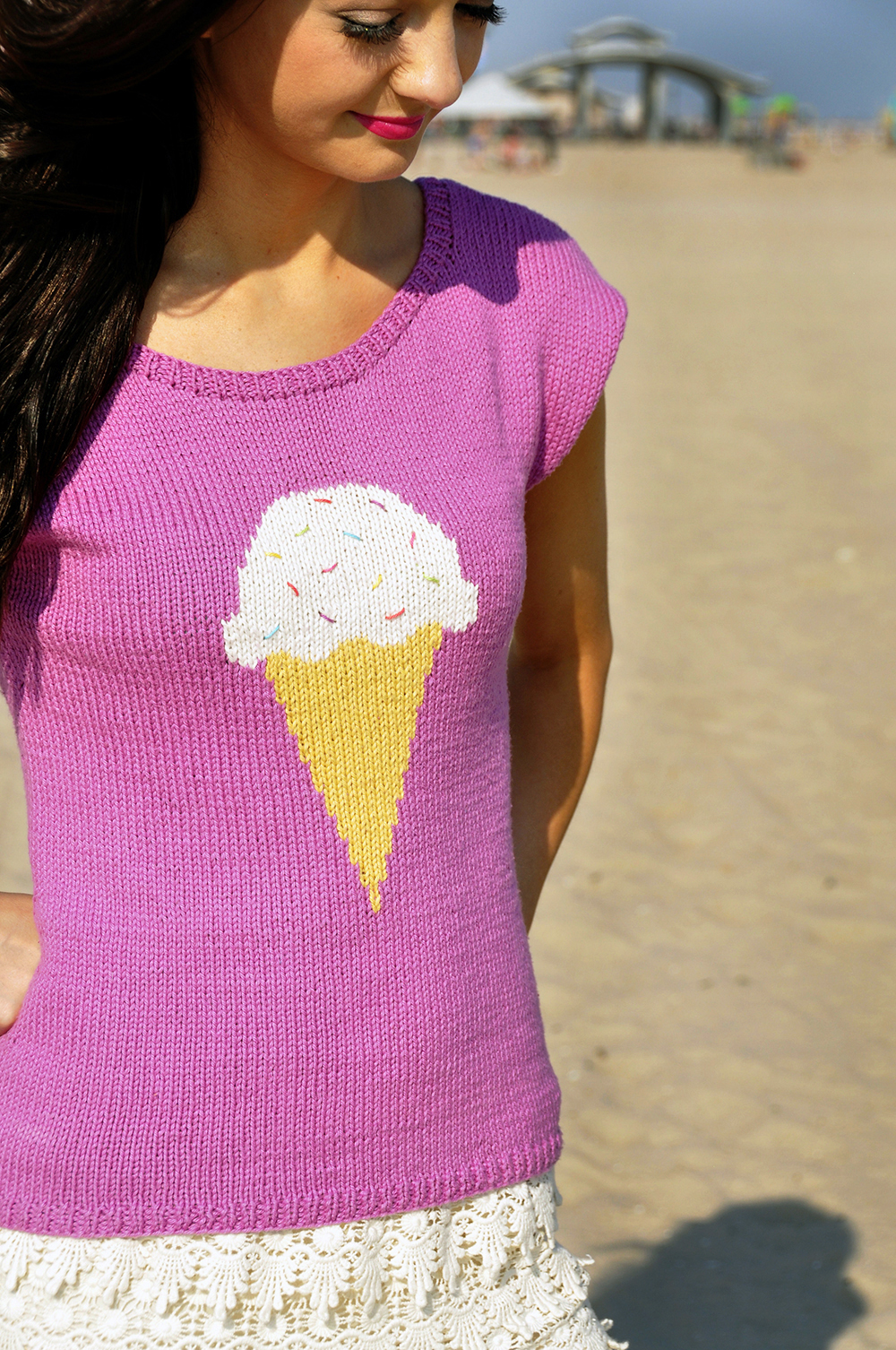 “With Sprinkles on Top” Ice Cream T-Shirt with Bow Back