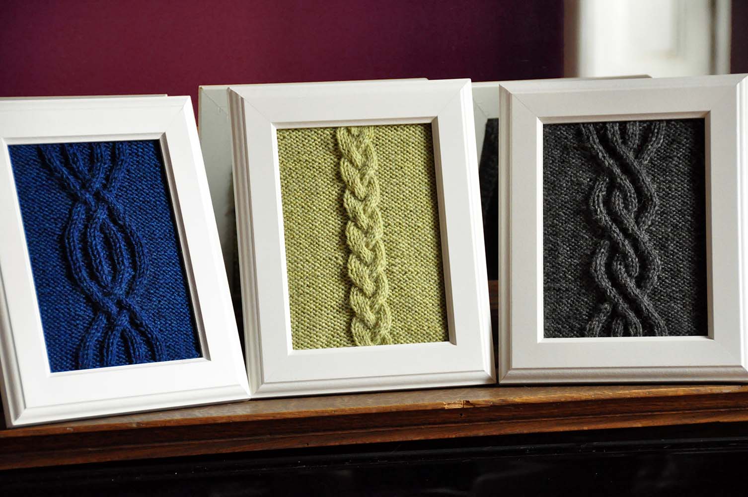  Cable Panels Knitted Wall Art Girly Knits