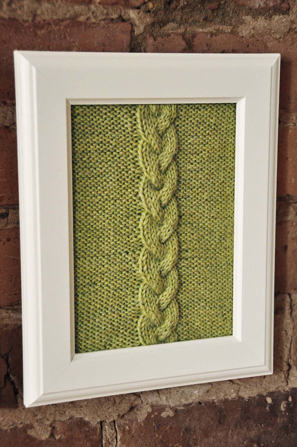 “Cable Panels” Knitted Wall Art