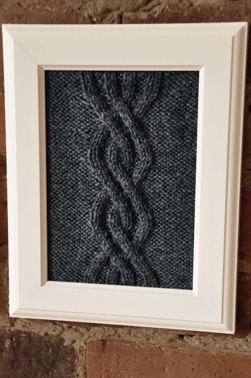 “Cable Panels” Knitted Wall Art