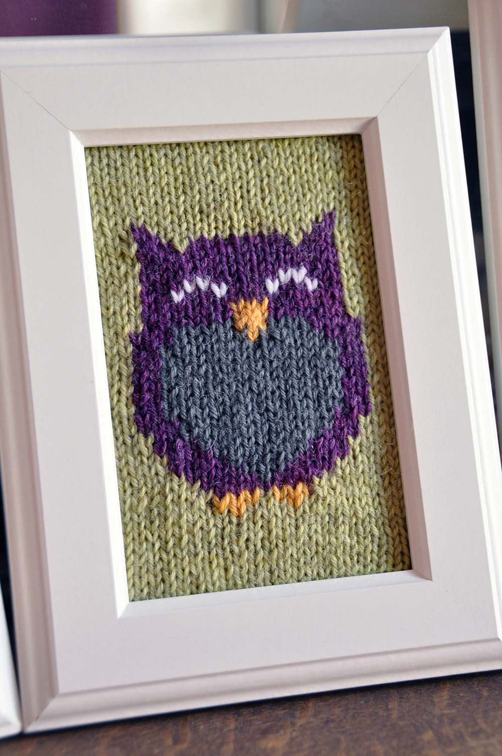 “Owl Friends” Knitted Wall Art