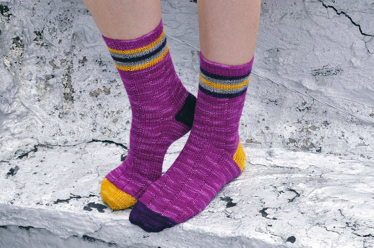 “Roller Girl” Striped Socks