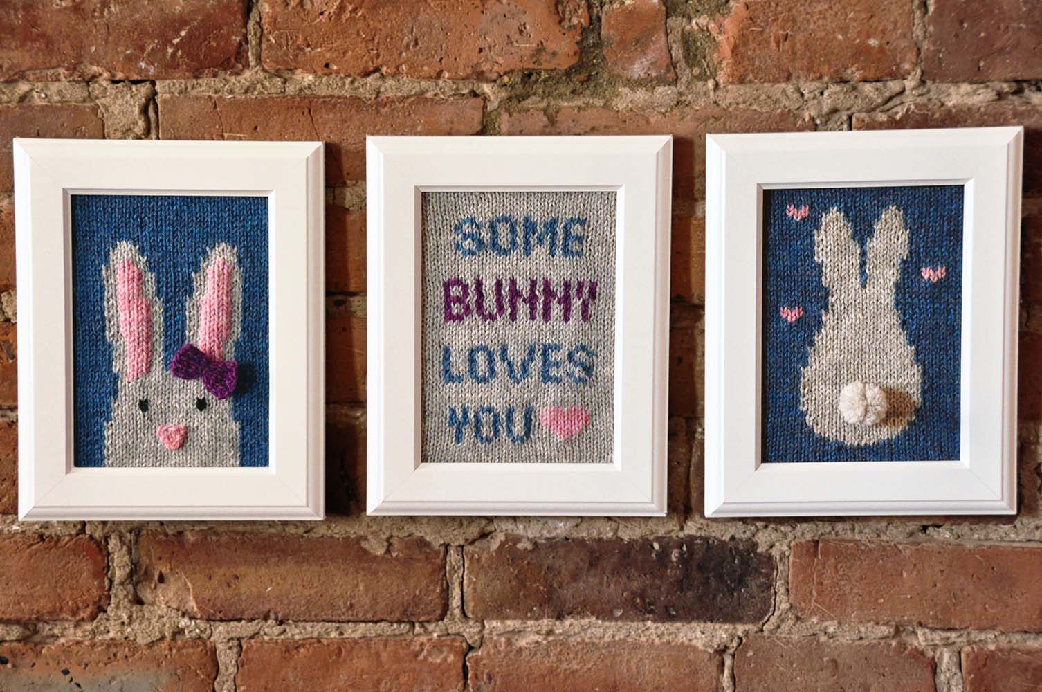 “Some Bunny Loves You” Knitted Wall Art