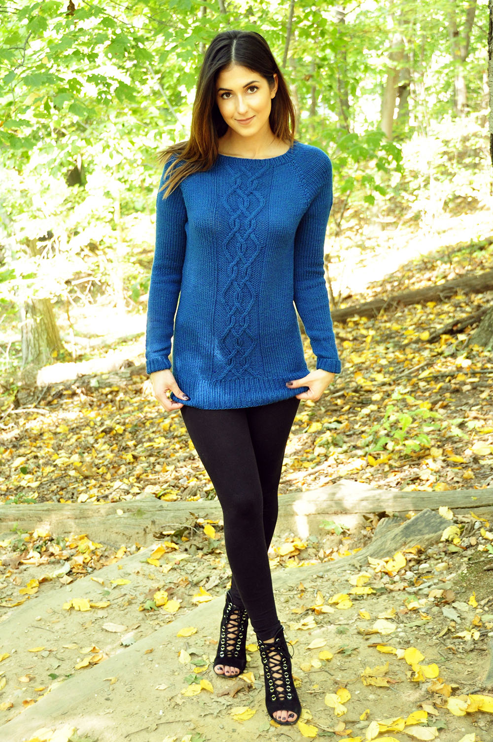 “Sweater Weather” Raglan Cable Knit Dress